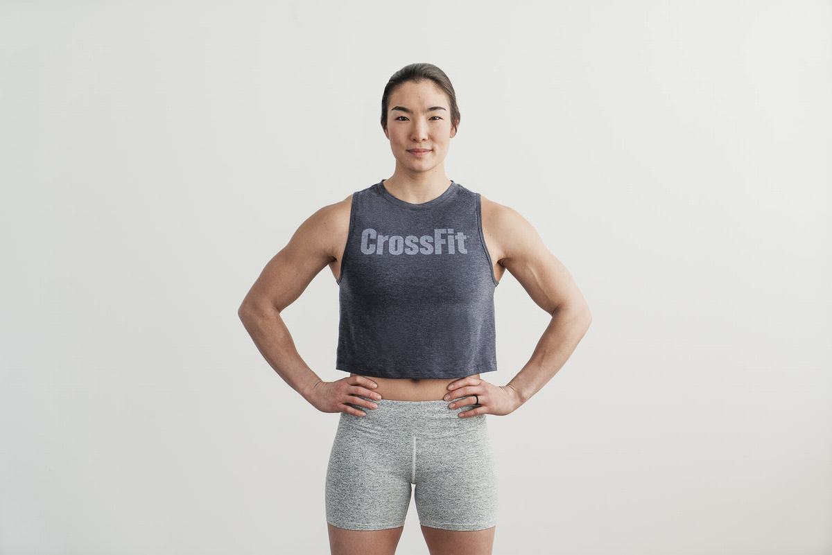 Nobull Crossfit® Muscle Women\'s Tank Tops Navy | Australia (NJ8419)